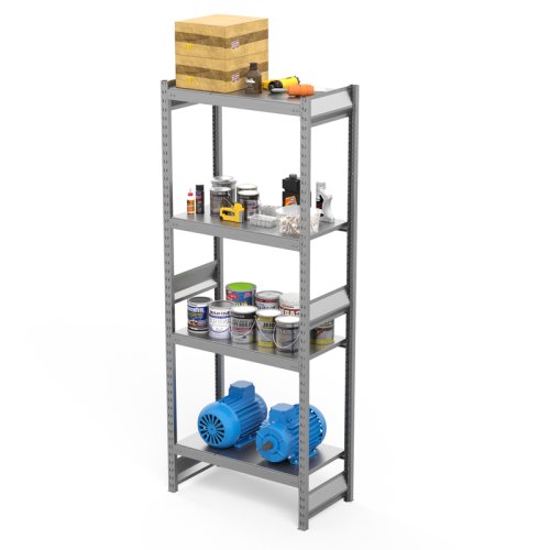 Стеллаж грузовой СГ Ультра (2500х1200х600 мм) 4 яруса, цинк (СГУ 2512064)