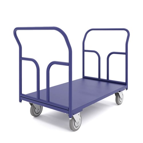 Тележка платформенная ТПД 1 (г/п 300 кг, 500x800 мм, колеса серая резина 125 мм)