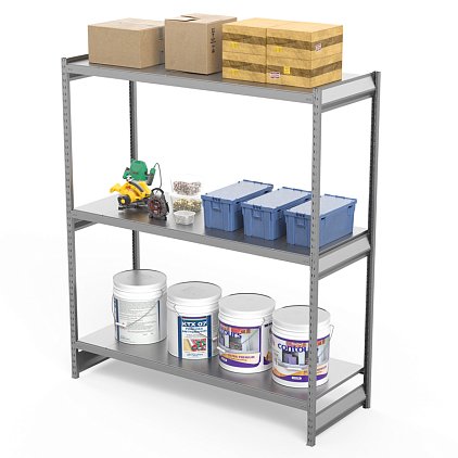 Стеллаж грузовой СГ Ультра (2000х1800х600 мм) 3 яруса, цинк (СГУ 2018063)